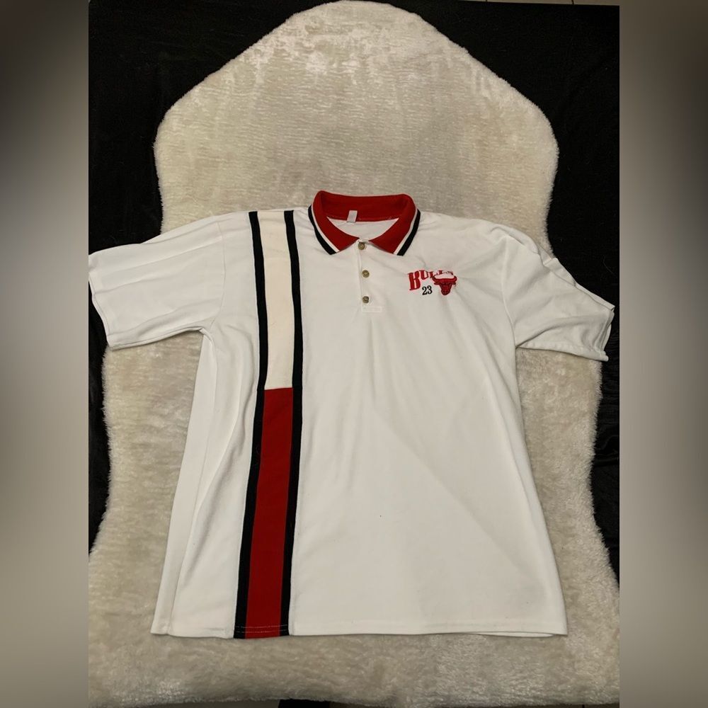 VTG Chicago Bulls‎ Mens Short Sleeve Polo 90s Shirt Size XL Made USA
